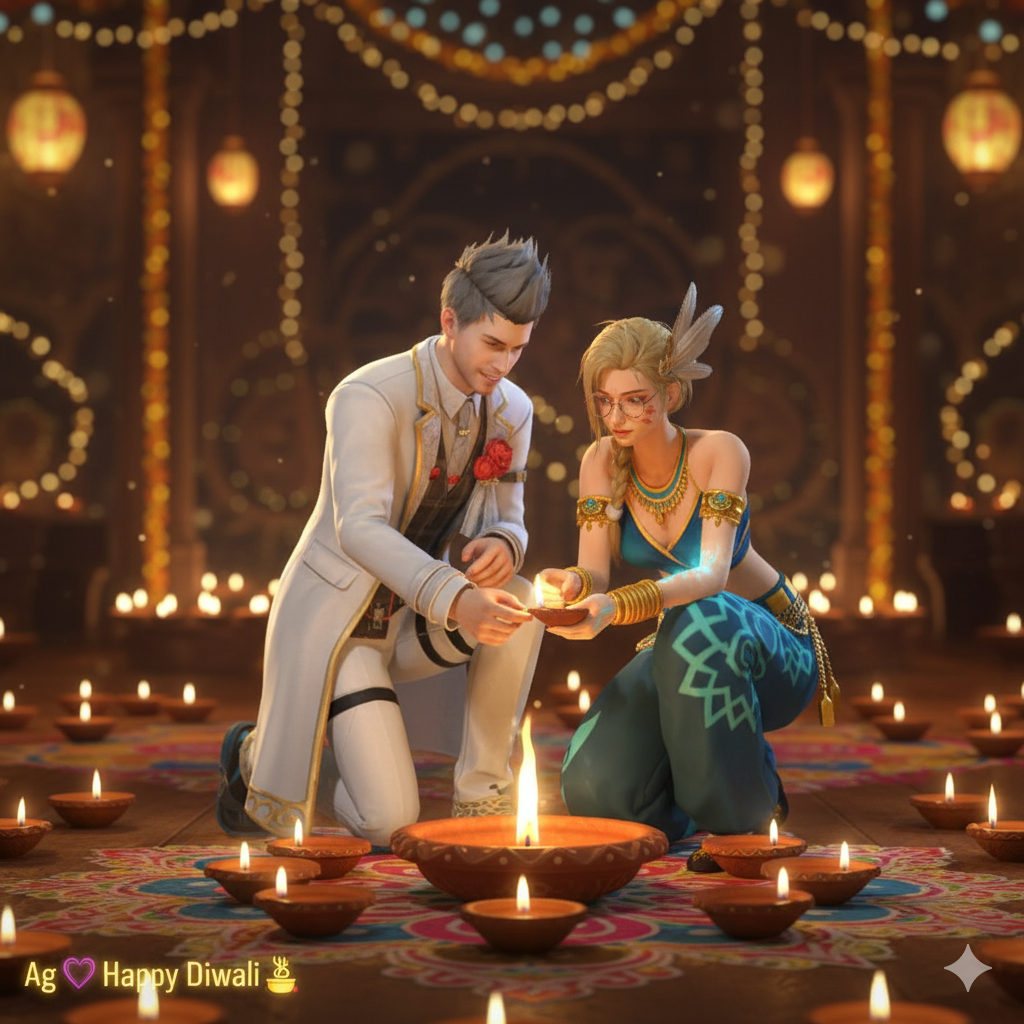 Diwali couple ff vibes-1 - PromptGallery