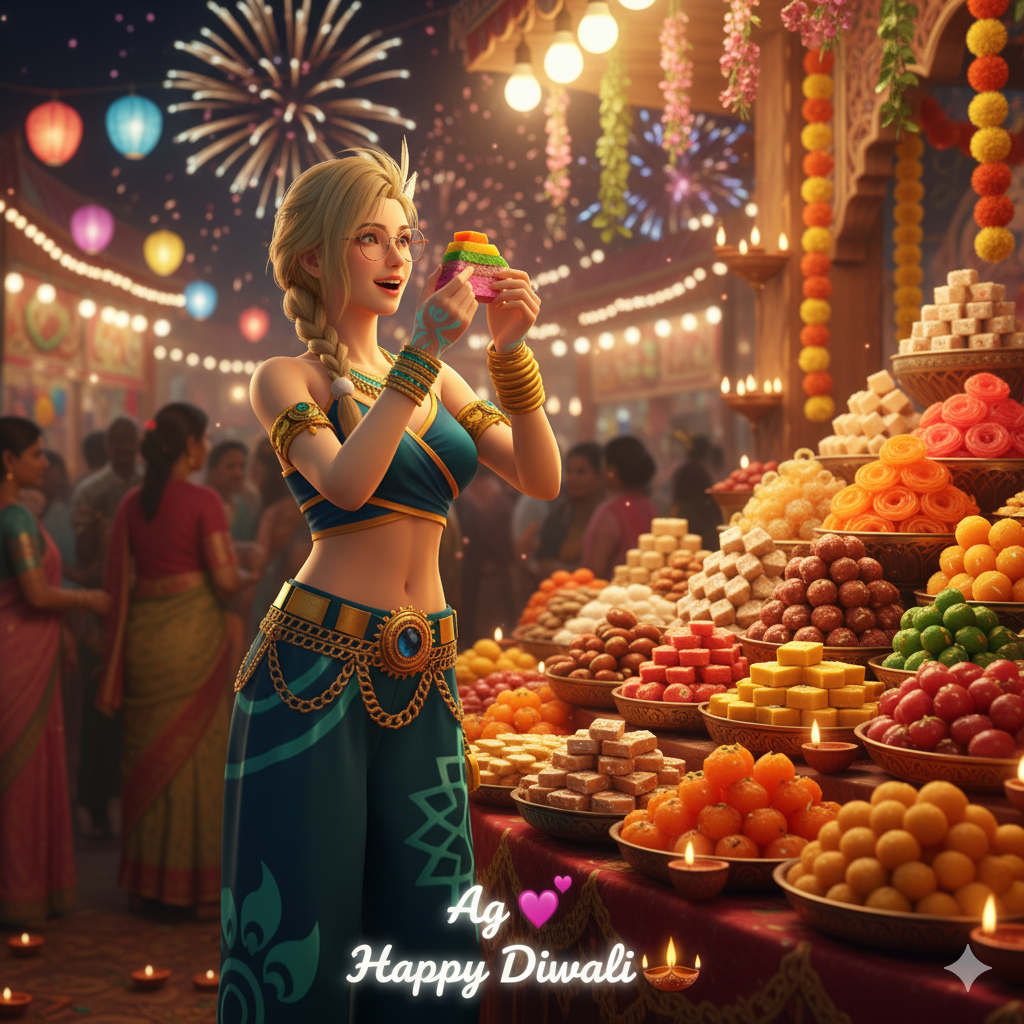 Diwali Kelly indian style - PromptGallery