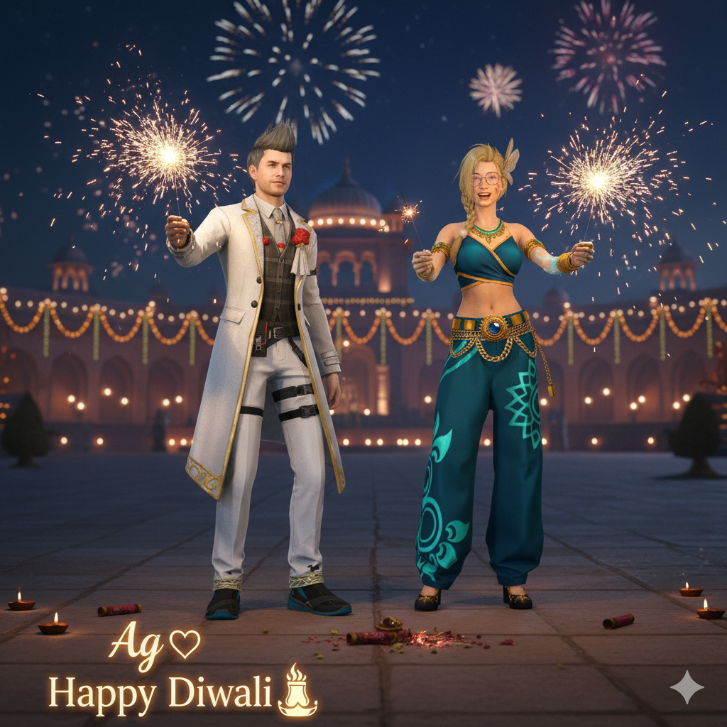 FF Diwali celebration couple 🎇🪔 - PromptGallery