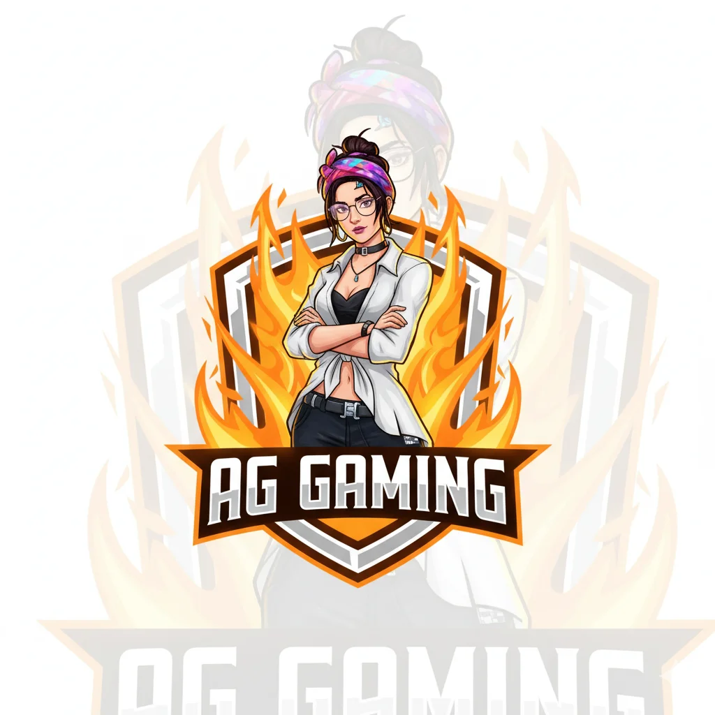 FF girl gaming logo - PromptGallery